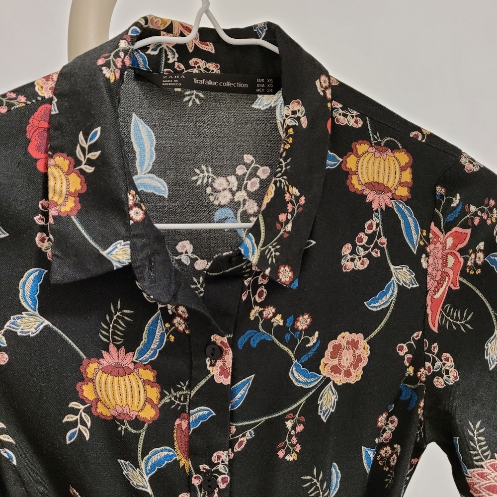 ZARA floral midi-dress